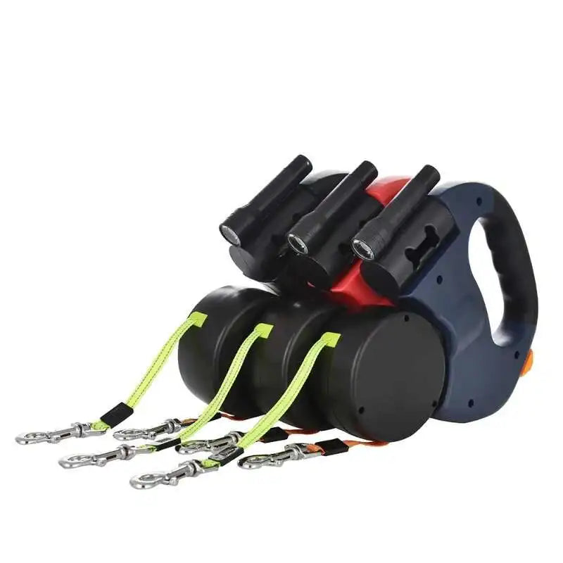 Double Retractable Dog-Leash